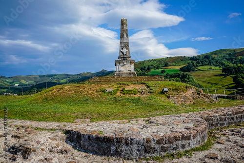 Remains of Amaiur Castle, a castle located on Mount Gaztelua in the town of the same name in the Baztán Valley