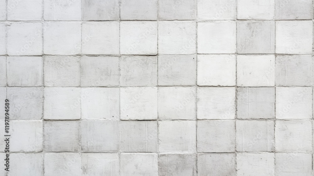 Fototapeta premium White square tiles wall texture background.