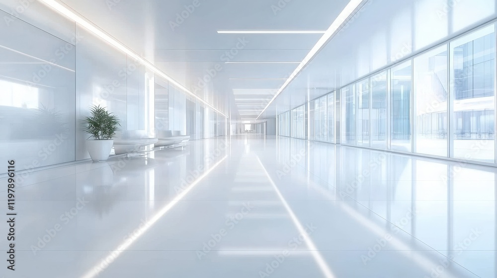 Fototapeta premium Contemporary Office Building Lobby Ambiance