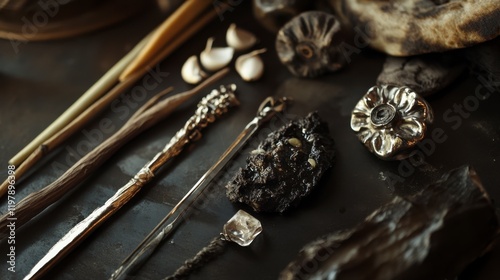 Wallpaper Mural Intriguing Ritualistic Objects: A Collection of Ancient Ceremonial Tools and Spiritual Artifacts Torontodigital.ca