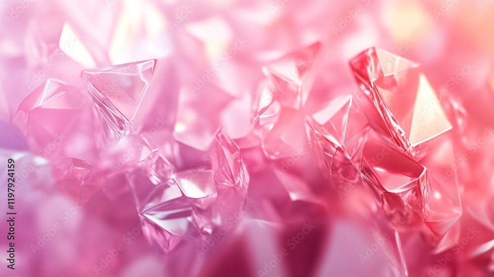 Abstract Colorful Crystal Texture in Soft Pink and Purple Hues Abstract Colorful Crystal Texture in Soft Pink and Purple Hues