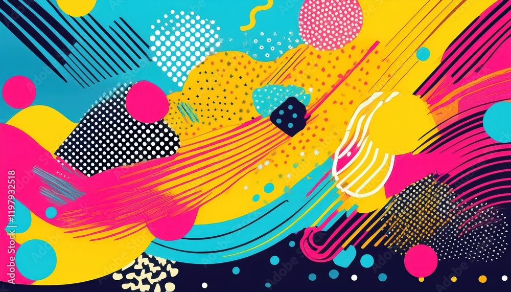 Vibrant Abstract Pop Art Colorful Splash Patterns Creating a Striking Backdrop for Modern Art Enthusiasts on at Vibrant Abstract Pop Art Colorful Splash Patterns Creating a Striking Backdrop for Modern Art Enthusiasts on at