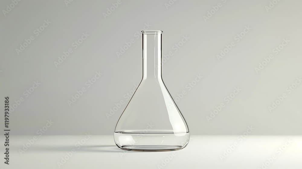 A clean distillation flask on a white background A clean distillation flask on a white background