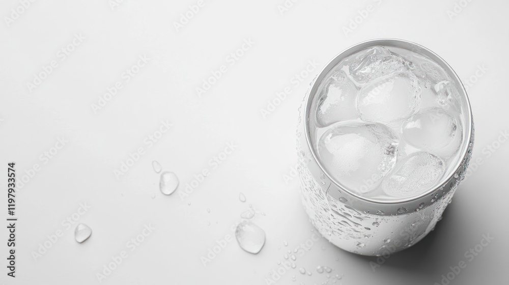 Refreshing Ice Cubes in a Can: A Monochromatic Still Life Refreshing Ice Cubes in a Can: A Monochromatic Still Life