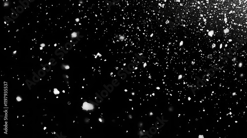 Snow. falling snowflakes. realistic snow overlay background. snowfall, snowflakes in different shapes and forms. Sunweave. Illustration