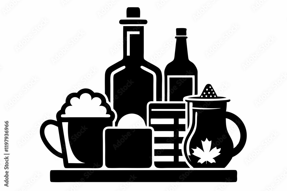 alcohol misc sublimation black and white color
