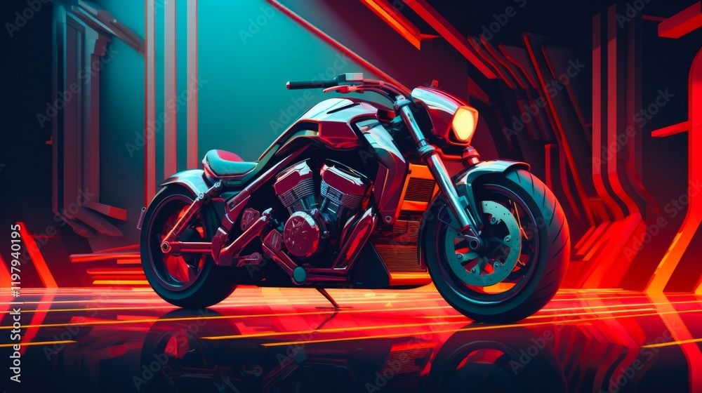 custom made wallpaper toronto digitalCruiser Motorcycle Adventure on the Open Road - AI Generated Illustration of Bikers in a Club Riding their Choppers