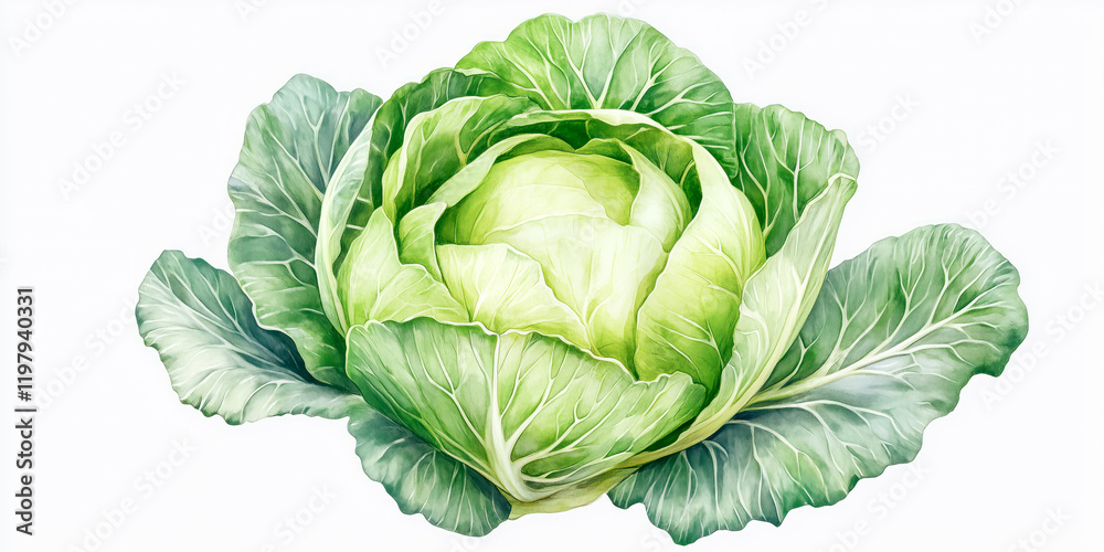 Fototapeta premium Cabbage icon isolated on the white background.