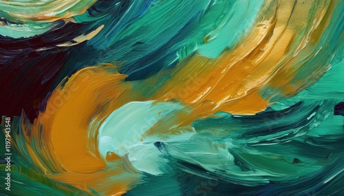 Vibrant Acrylic Texture Background A Dynamic Palette of Brush Strokes, Embracing Abstract Design Elements and Naturalistic Tones, Created on at . photo