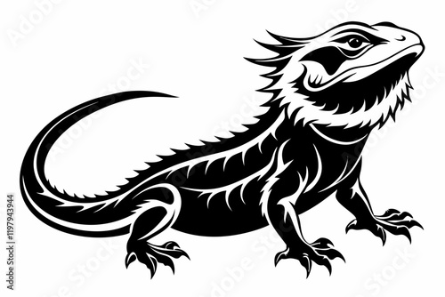 Wallpaper Mural  bearded dragon  silhouetted  Torontodigital.ca