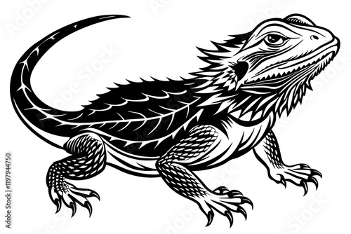 Wallpaper Mural  bearded dragon  silhouetted  Torontodigital.ca