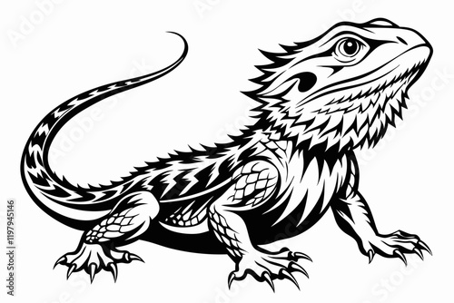 bearded dragon silhouette