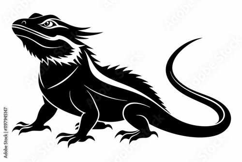 bearded dragon silhouette