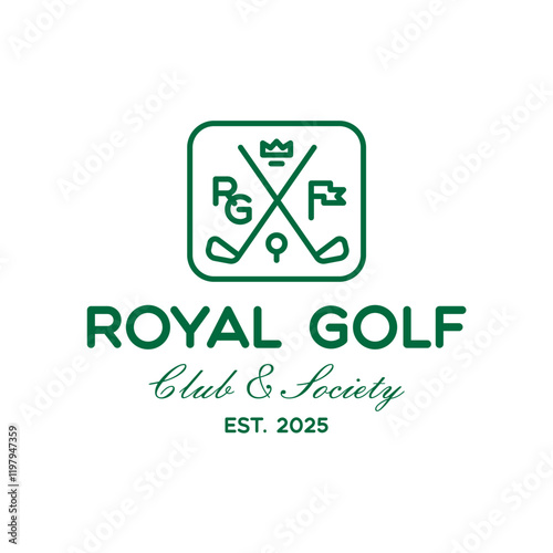 Vintage Retro Golf Club Emblem Logo with Classic Vibe