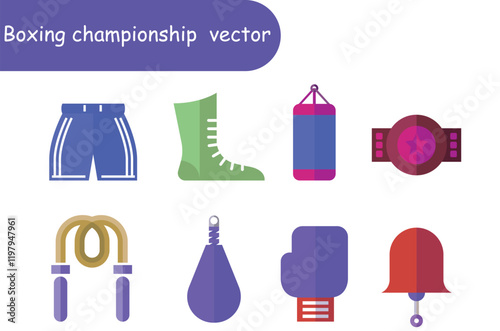 Boxing championship vector 