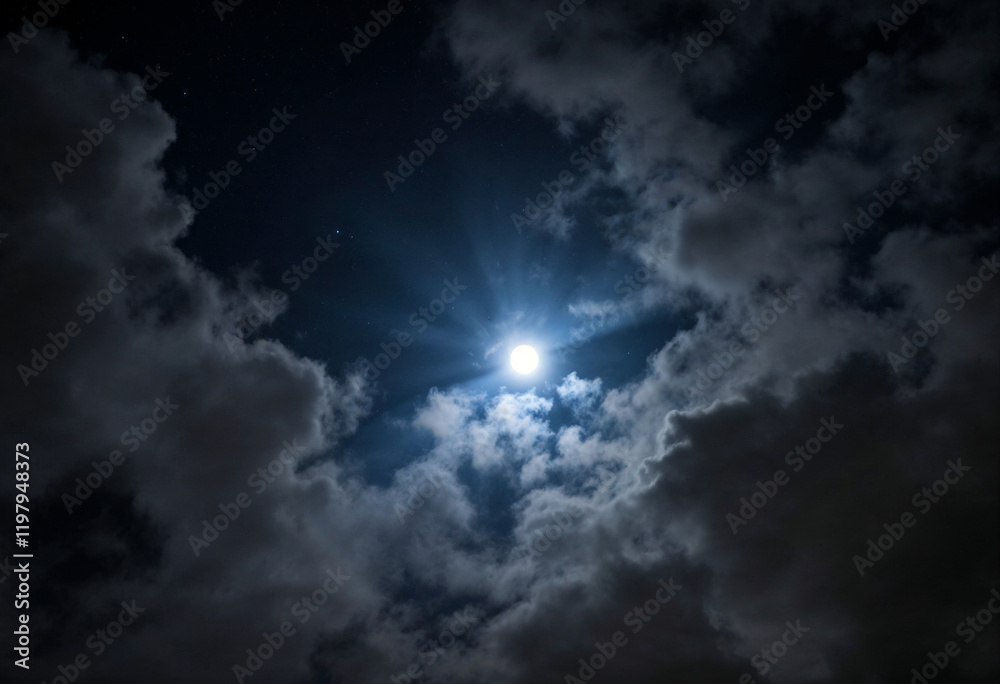 Obraz premium Moonlight wallpaper. full moon background