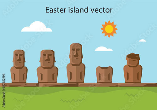 Easter island vector 
