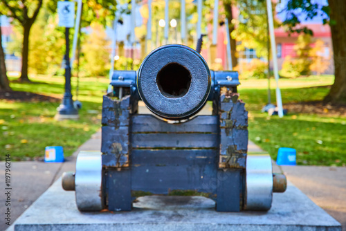 Wallpaper Mural Historic Cannon in Lush Park Setting Eye Level Perspective Torontodigital.ca