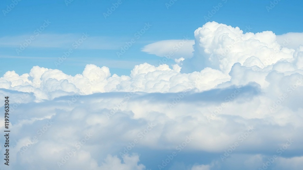 Blue clouds layer seamless border cut out isolated with transparent background Blue clouds layer seamless border cut out isolated with transparent background
