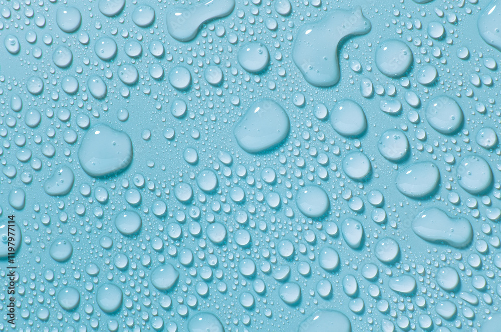 Cosmetic moisturizing liquid drops on blue mint pastel background. Toner or lotion. Hyaluronic serum Cosmetic moisturizing liquid drops on blue mint pastel background. Toner or lotion. Hyaluronic serum