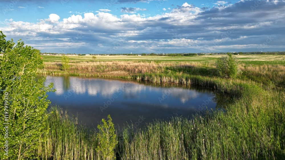 landscape with lake and sky
