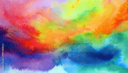 Wallpaper Mural Vibrant and Expressive Abstract Watercolor Artwork, Showcasing the Power of Color and Texture in a Whimsical Landscape Torontodigital.ca