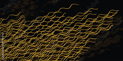 Hand drawn Japanese brush line abstract wave pattern, Ethnic folk wood carving, engraving, basketry surface texture design, simple oriental graphic for textile, fabric, carpet