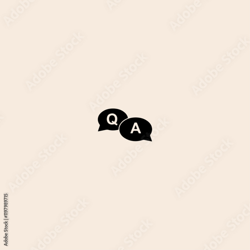 FAQ, frequently asked questions icon flat vector design.