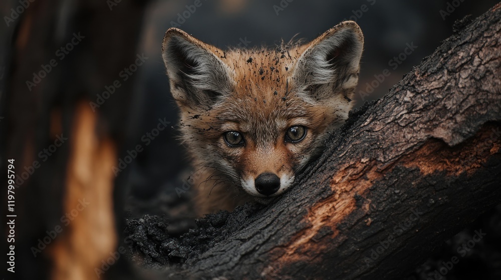 Resilience: A Fox Kit Amidst the Ashes Resilience: A Fox Kit Amidst the Ashes