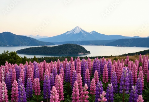 mt rainier at sunset photo