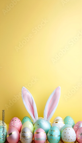 easter eggs and bunny 2025