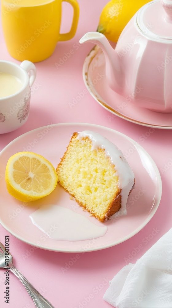 A Slice of Lemon Cake Delight: A Scrumptious Treat with Lemon Glaze A Slice of Lemon Cake Delight: A Scrumptious Treat with Lemon Glaze