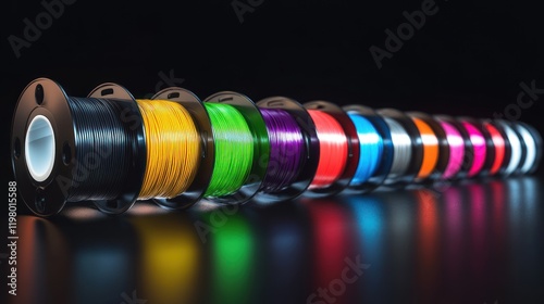 Vibrant Filaments: A Spectrum of 3D Printing Colors photo