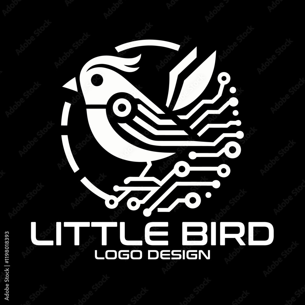 Fototapeta premium Little Bird Vector Logo Design