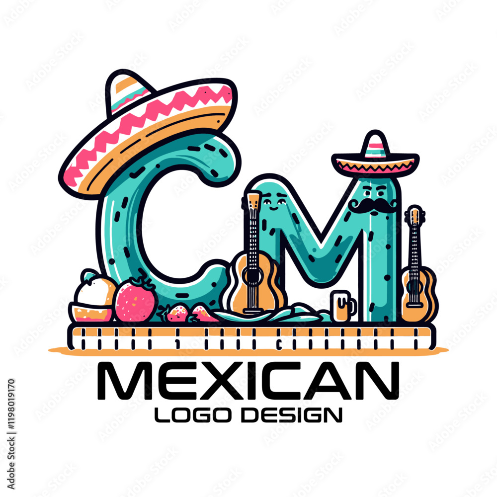 Fototapeta premium Mexican Vector Logo Design