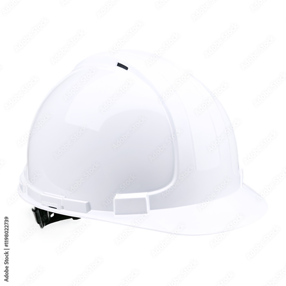 Fototapeta premium white construction helmet isolated on transparent background