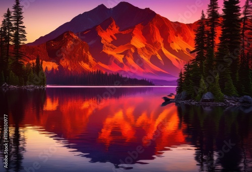 vibrant sunset reflections calm water surfaces vibrant colors artistic texture evening canvas, hues, sky, landscape, nature, clouds, tropical, glow