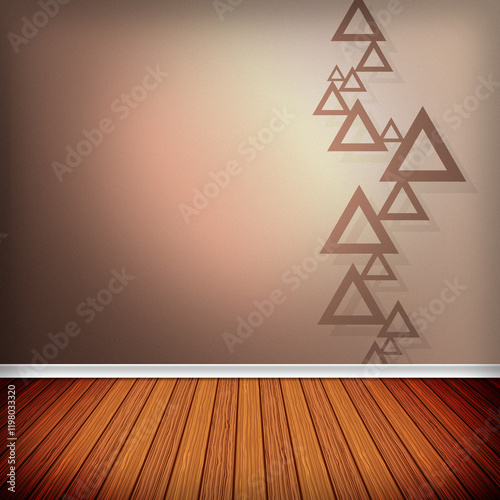 Empty room, interior with wallpaper. High resolution texture background.
