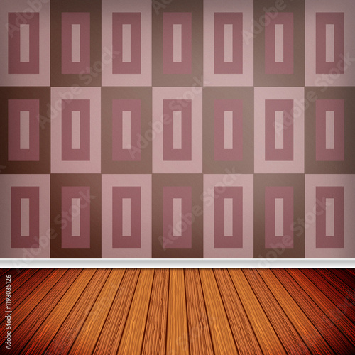 Empty room, interior with wallpaper. High resolution texture background.