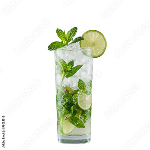 Wallpaper Mural Cool mojito with lime and mint in glassware Torontodigital.ca