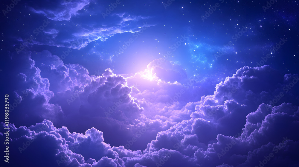 Dreamy Future Dusk Clouds with Vibrant Hues and Sparkling Stars for Tranquil Backgrounds Dreamy Future Dusk Clouds with Vibrant Hues and Sparkling Stars for Tranquil Backgrounds