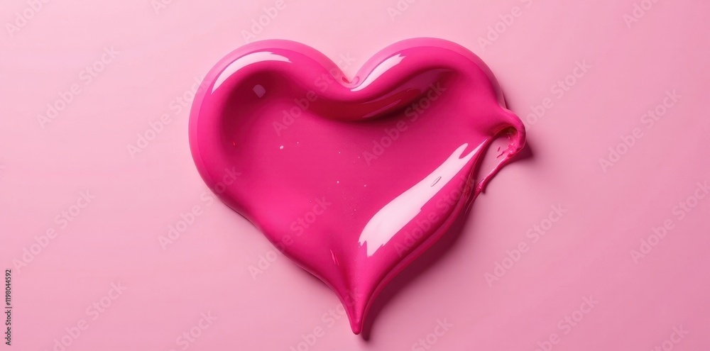 Pink liquid lipstick heart shape, glossy texture, texture, product, style Pink liquid lipstick heart shape, glossy texture, texture, product, style