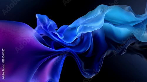 Vibrant colors blend and swirl effortlessly, creating a captivating wave-like flow. The visual composition highlights the beauty of fluid dynamics in artistic form.
