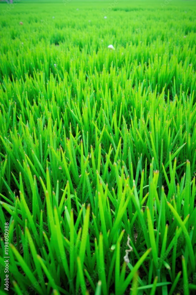 Obraz premium Perfectly manicured short grass, vibrant green field , outdoor, perfect, bright