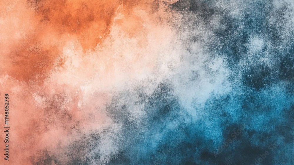 Abstract blurred background with a color gradient of blue, orange, and black Abstract blurred background with a color gradient of blue, orange, and black