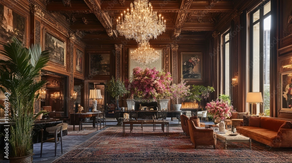 Fototapeta premium Opulent Grand Lobby: A Luxurious Interior Design
