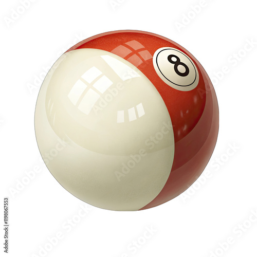 billiard ball isolated on white
