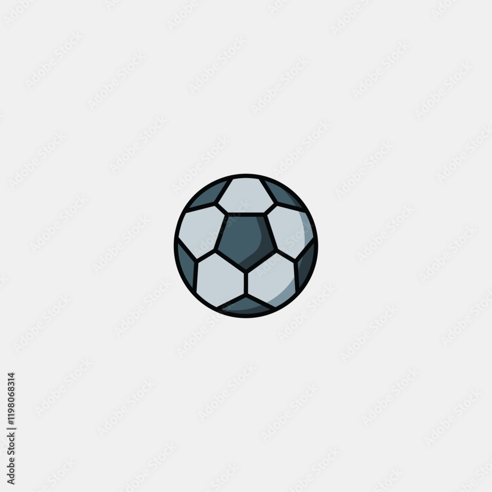 Fototapeta premium Soccer ball icon flat vector design