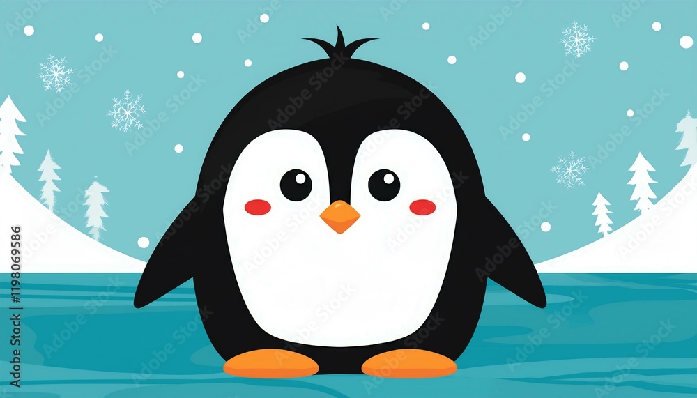 Fototapeta premium cute penguin