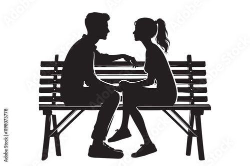 couple sitting closely together on a wooden park bench